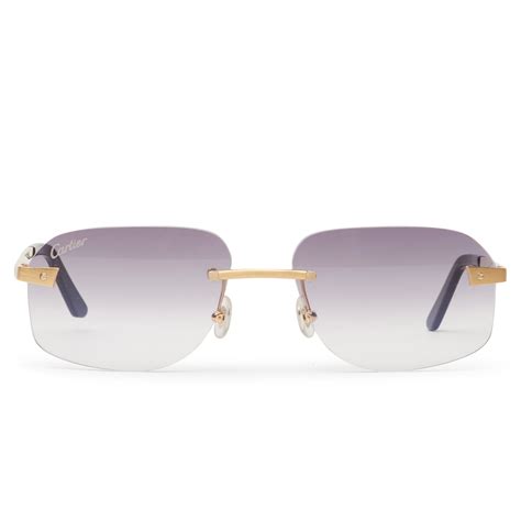 cartier santos vintage sunglasses|cartier rimless sunglasses men's.